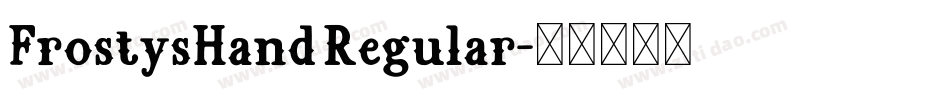 FrostysHand Regular字体转换